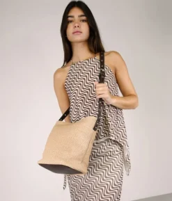 Bosanova Sacs À Bandoulière | Sacs Raphia Et Crochet | Sac bandoulière en raphia beige