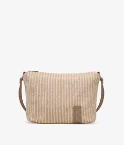 Bosanova Sacs À Bandoulière | Sacs Raphia Et Crochet | Sac bandoulière en raphia à rayures beiges