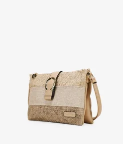 Bosanova Sacs À Bandoulière | Sacs Raphia Et Crochet | Sac bandoulière en raphia beige à rabat