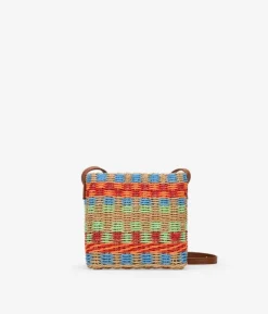 Bosanova Sacs À Bandoulière | Sacs Raphia Et Crochet | Sac bandoulière en raphia multicolore avec fermeture éclair