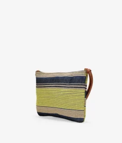 Bosanova Sacs À Bandoulière | Sacs Raphia Et Crochet | Sac bandoulière en raphia bleu avec fermeture éclair