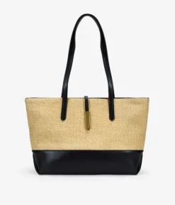 Bosanova Sacs Shopper | Sacs Raphia Et Crochet | Sac bandoulière en raphia beige avec rabat