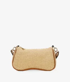 Bosanova Sacs Raphia Et Crochet | Sacs Porté Épaule | Sac bandoulière en raphia marron