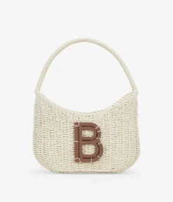 Bosanova Sacs Raphia Et Crochet | Sacs Porté Épaule | Sac bandoulière en raphia beige