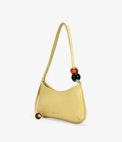 Bosanova Sacs Porté Épaule | Petits Sacs | Sac bandoulière jaune avec perles marbrées