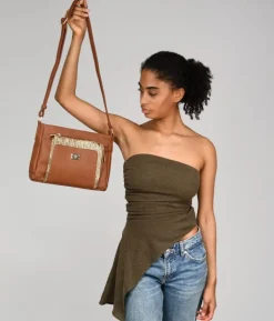 Bosanova Sacs À Bandoulière | Sac bandoulière marron avec fermeture éclair