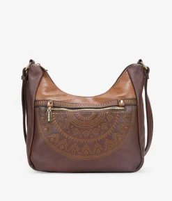 Bosanova Sacs À Bandoulière | Sac bandoulière marron avec broderie