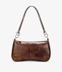 Bosanova Sacs Porté Épaule | Petits Sacs | Sac bandoulière marron avec anneaux sur la poignée