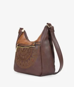 Bosanova Sacs À Bandoulière | Sac bandoulière marron avec broderie
