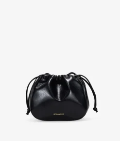 Bosanova Sacs À Bandoulière | Petits Sacs | Sac bandoulière noir avec fermeture froncée