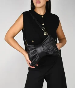 Bosanova Sacs À Bandoulière | Sac Minaudières | Sac bandoulière noir avec noeud