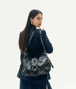 Bosanova Sacs À Bandoulière | Sacs Porté Épaule | Sac bandoulière noir avec clous