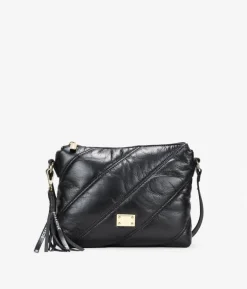 Bosanova Sacs À Bandoulière | Petits Sacs | Sac bandoulière noir avec surpiqûres matelassées