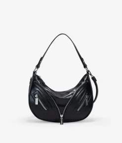 Bosanova Sacs Porté Épaule | Sacs À Bandoulière | Sac bandoulière noir avec fermetures éclair
