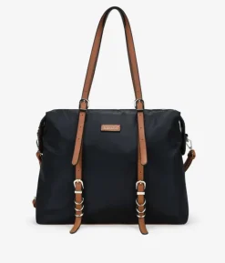 Bosanova Sacs Shopper | Sacs Porté Épaule | Sac bandoulière noir avec anneaux en métal