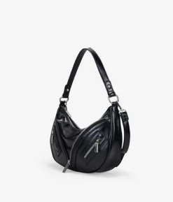 Bosanova Sacs Porté Épaule | Sacs À Bandoulière | Sac bandoulière noir avec fermetures éclair