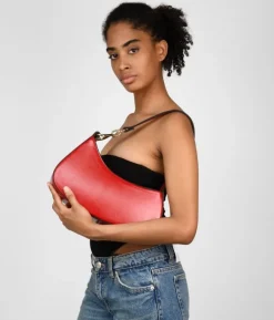 Bosanova Sacs Porté Épaule | Petits Sacs | Sac bandoulière rouge avec anneaux en métal