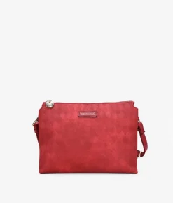 Bosanova Sacs À Bandoulière | Petits Sacs | Sac bandoulière rouge avec fermeture éclair et gravure