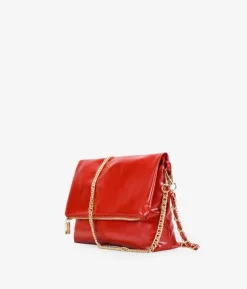 Bosanova Sacs À Bandoulière | Sacs Porté Épaule | Sac bandoulière rouge avec rabat et chaîne