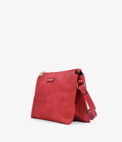Bosanova Sacs À Bandoulière | Petits Sacs | Sac bandoulière rouge avec fermeture éclair et gravure