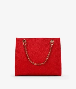 Bosanova Sacs Shopper | Sacs Porté Épaule | Sac bandoulière rouge avec anses chaîne