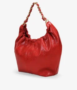 Bosanova Sacs Shopper | Sacs Porté Épaule | Sac bandoulière rouge avec chaîne