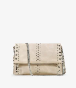 Bosanova Sacs À Bandoulière | Sacs Porté Épaule | Sac bandoulière sable avec rabat et clous