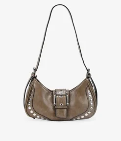 Bosanova Sacs Porté Épaule | Petits Sacs | Sac bandoulière taupe à clous