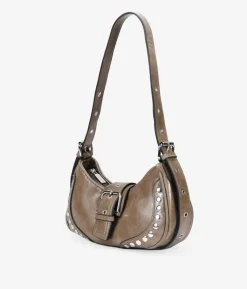 Bosanova Sacs Porté Épaule | Petits Sacs | Sac bandoulière taupe à clous
