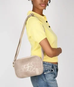 Bosanova Sacs À Bandoulière | Sac bandoulière taupe à imprimé léopard