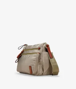 Bosanova Sacs À Bandoulière | Sac bandoulière taupe avec fermetures éclair en métal