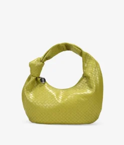 Bosanova Sacs Porté Épaule | Petits Sacs | Sac bandoulière tressé vert avec noeud