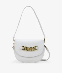 Bosanova Petits Sacs | Sacs Porté Épaule | Sac blanc avec rabat et chaîne