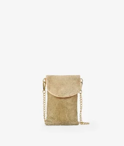 Bosanova Sacs À Bandoulière | Sac Minaudières | Sac brillant doré pour mobile