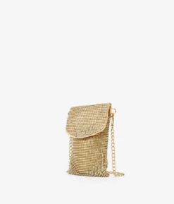 Bosanova Sacs À Bandoulière | Sac Minaudières | Sac brillant doré pour mobile