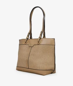 Bosanova Sacs Shopper | Sacs Porté Épaule | Sac cabas beige à trois compartiments