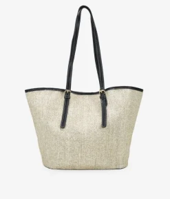 Bosanova Sacs Shopper | Sacs Raphia Et Crochet | Sac cabas en raphia beige avec aimant