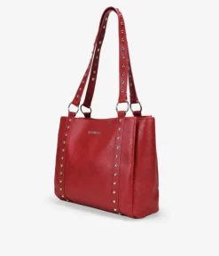 Bosanova Sacs Shopper | Sacs Porté Épaule | Sac cabas pour ordinateur portable à clous rouges