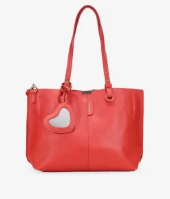 Bosanova Sacs Shopper | Sacs Porté Épaule | Sac cabas rouge avec miroir