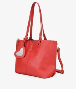 Bosanova Sacs Shopper | Sacs Porté Épaule | Sac cabas rouge avec miroir