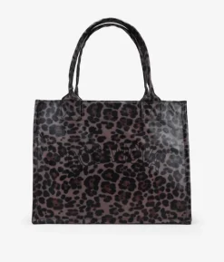 Bosanova Sacs Shopper | Sacs Porté Épaule | Sac cabas zippé léopard