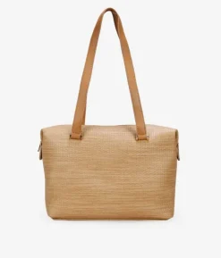 Bosanova Sacs Shopper | Sacs Raphia Et Crochet | Sac cabas zippé marron
