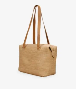 Bosanova Sacs Shopper | Sacs Raphia Et Crochet | Sac cabas zippé marron