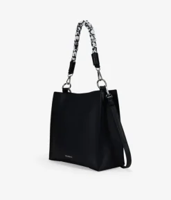 Bosanova Sacs À Bandoulière | Sacs Porté Épaule | Sac carré noir avec anse mouchoir