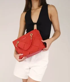 Bosanova Sacs À Bandoulière | Sacs À Main | Sac carré rouge avec anses
