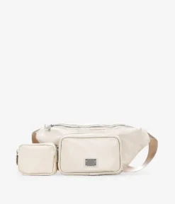 Bosanova Sacs Banane | Sac ceinture en nylon beige avec poche