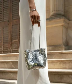 Bosanova Sac Minaudières | Petits Sacs | Sac de fête argenté à paillettes