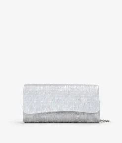 Bosanova Sac Minaudières | Petits Sacs | Sac de fête argenté à rabat plissé