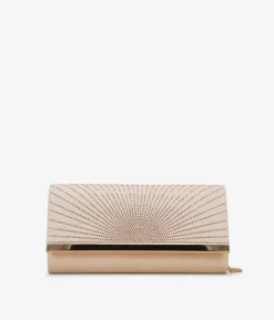 Bosanova Sac Minaudières | Petits Sacs | Sac de fête beige avec strass
