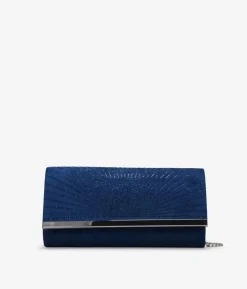 Bosanova Sac Minaudières | Petits Sacs | Sac de fête bleu avec diamants
